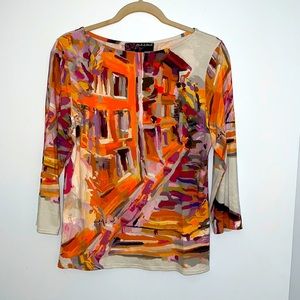 Peck & Peck Medium 3/4 Length Sleeve Blouse